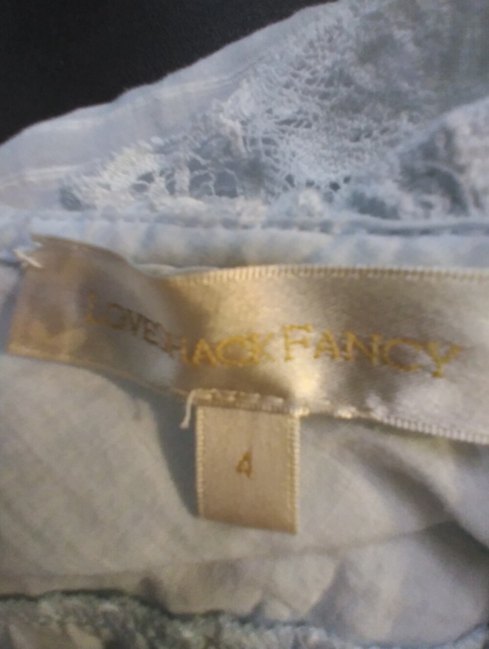 Loveshackfancy Light Blue Frilly Dress Size 4 Embroidered Straps And Detail - Picture 3 of 11